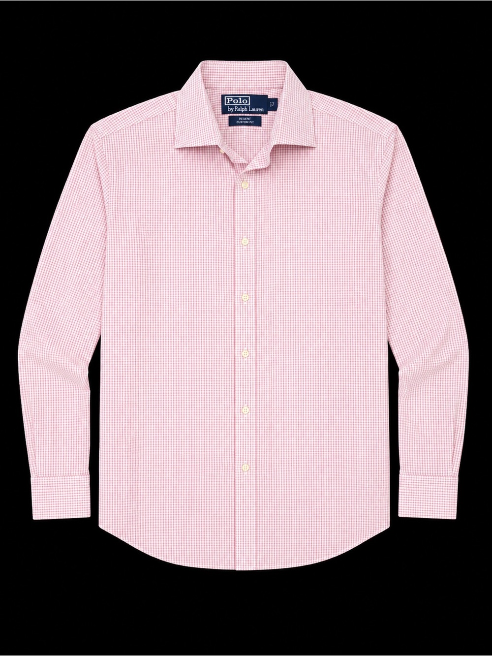 Ralph Lauren Pink Micro-Check Long-Sleeve Dress Shirt